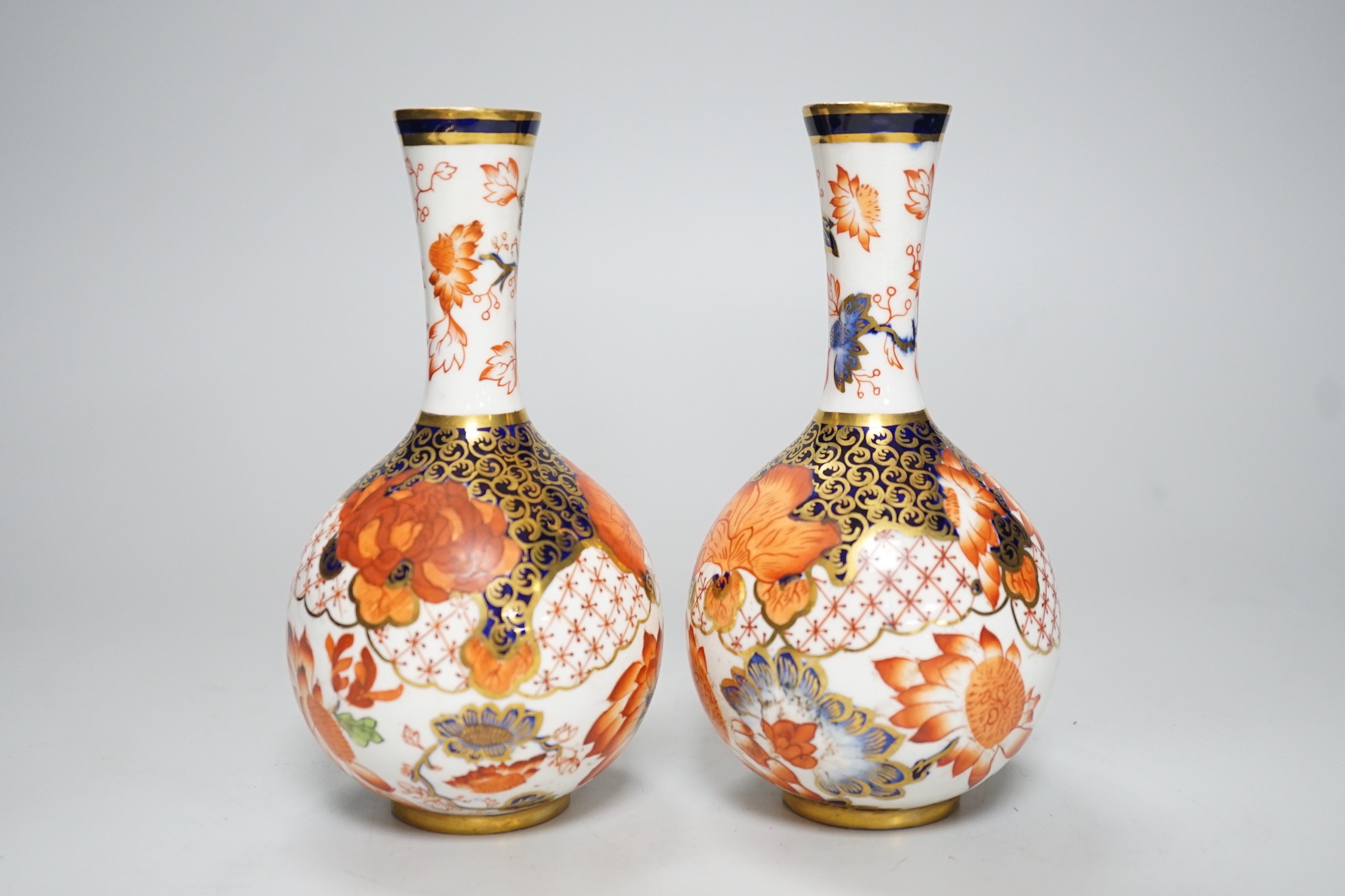 A pair of Royal Crown Derby posy vases, 16.5cm